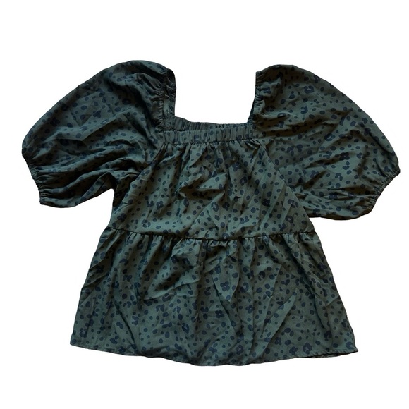 Bobae Puff Sleeve Tiered Blouse - S - Picture 1 of 7